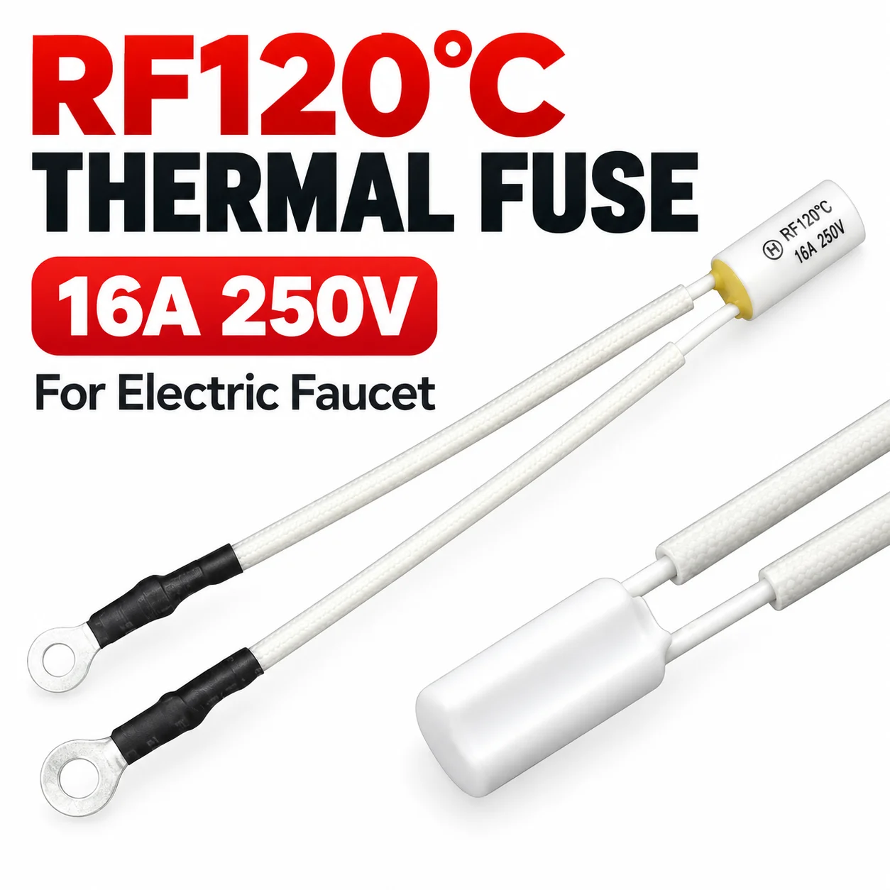 Safety Thermal Fuse Protection 120C 16A 250V For Electric Instant Water Faucet Overload Protection Electrical System Hardware