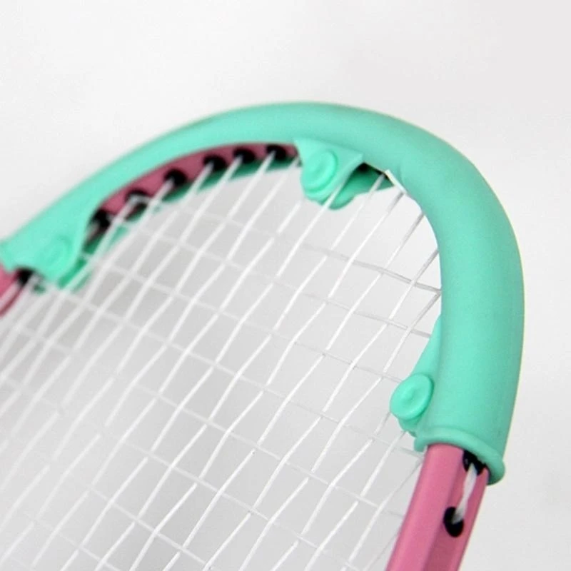 

R6FE Badminton Racquet Front Frame Head Silicone Case Racket Protective Cover Curved Protection Sleeve for Badminton Rackets