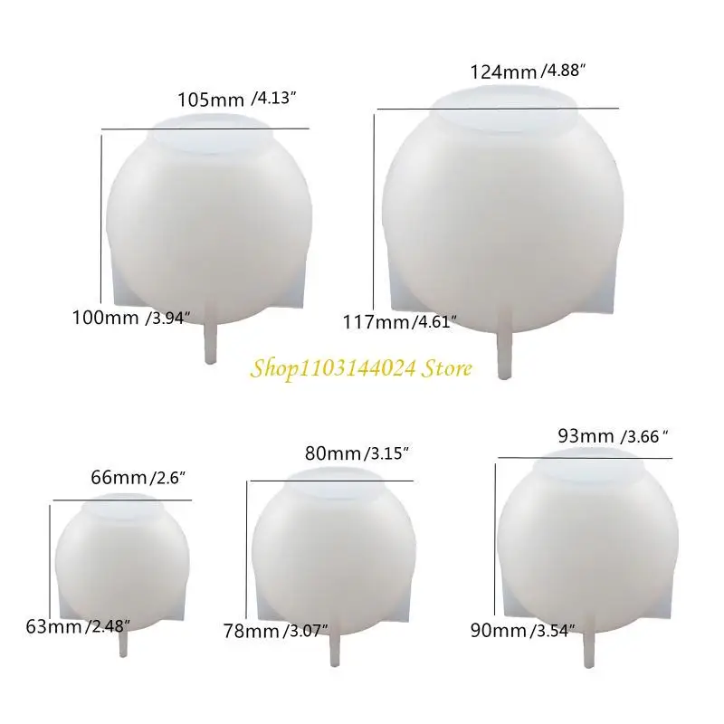 N5KE سيليكون قالب الكرة الكريستال قالب الكرة المستديرة لتقوم بها بنفسك الحرف الحلي ديكور #6