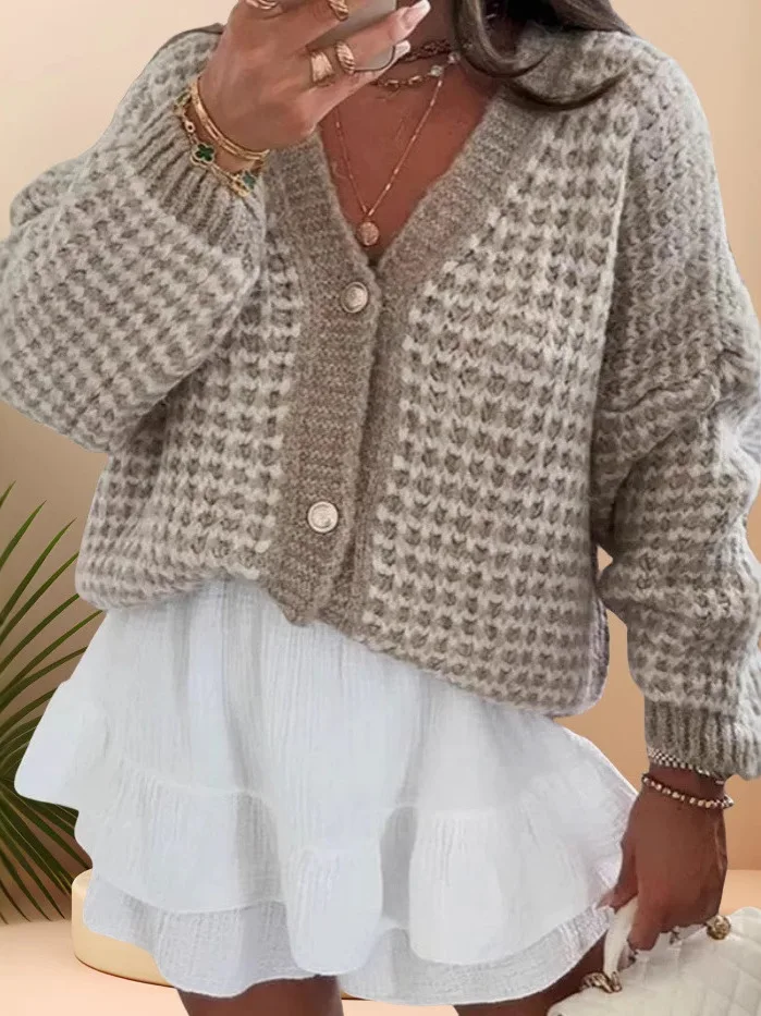 Herfst Winter Open Vest Trui Vrouwen Losse Thi Garen Twisted Snoep Kleur Gebreide Bovenkleding ort Sle Lange Sve