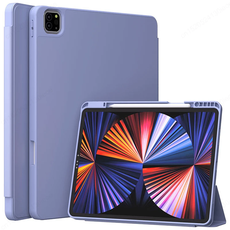 

Full-Body Protective iPad Case with PU Cover & TPU Bumper, Right Pen Holder, 3-Fold Stand for Air/Pro 11"/13" 2024-2025