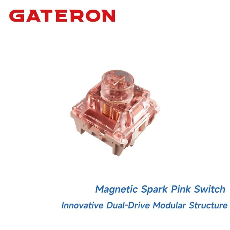 GATERON Magnetic Spark Series Linear Switches Freely setting pre-travel, Hall Sensor Effect for Magnetic Keyboard Gaming Office