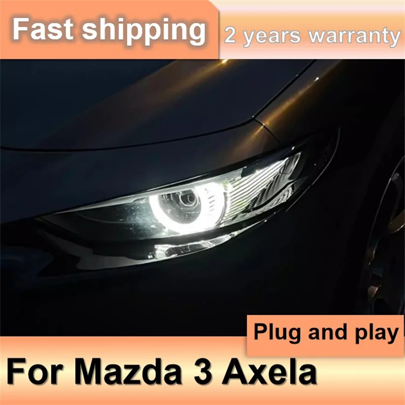 

Car Accessories for Mazda 3 Axela Head Lights 2020-2022 Mazda 3 Axela Headlamp DRL Turn Signal Low High Beam Projector Lens