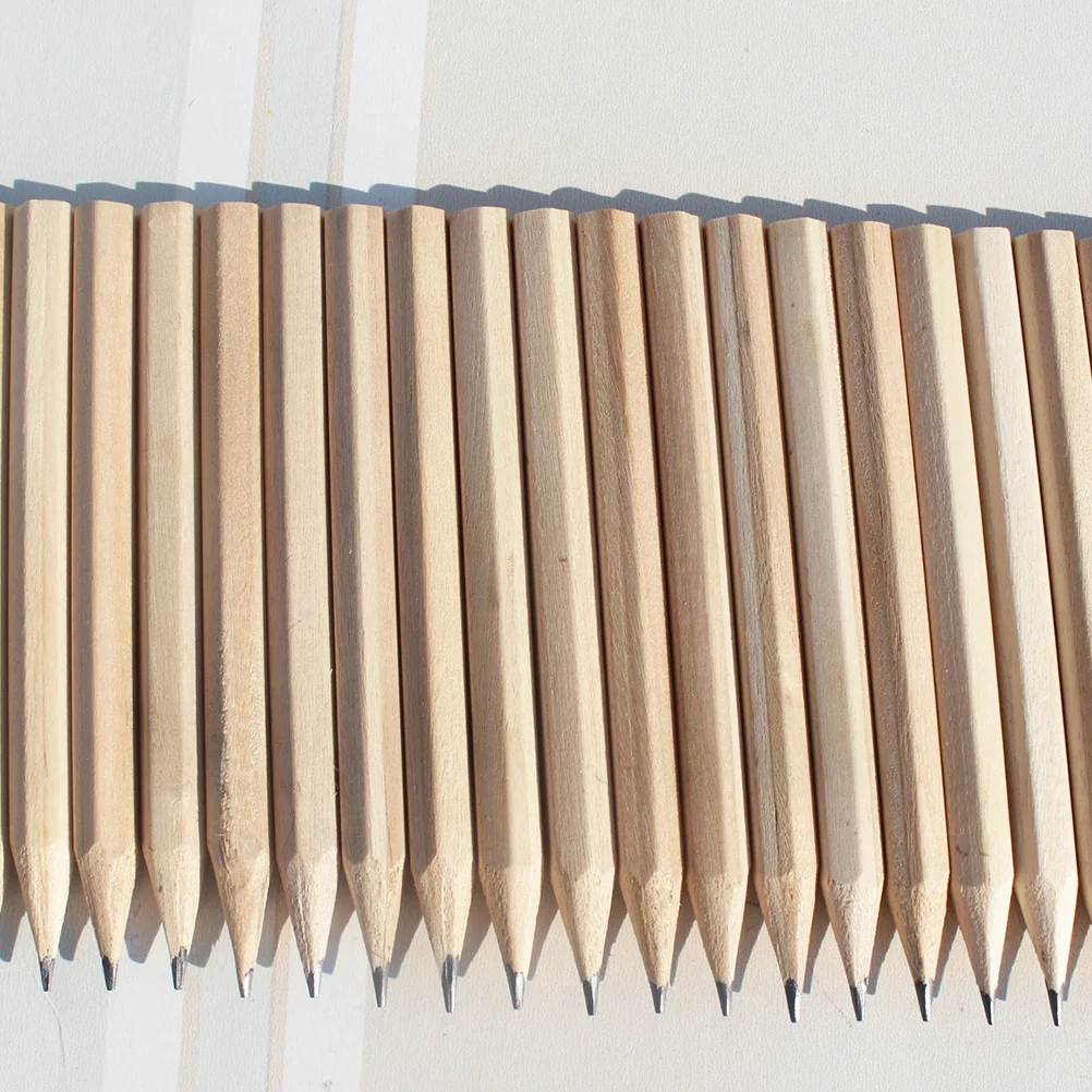 

50Pcs Hexagon Short Wooden Pencils Writing Pencils Small Portable Preschool Students Drawing Sketch Ergonomic