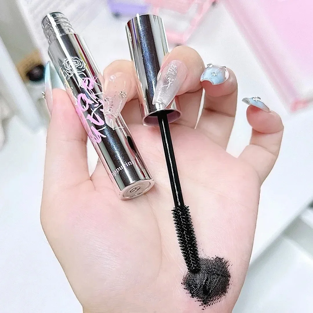 Mascara in fibra di seta 5D Nero Marrone Allungamento Curl Mascara per ciglia Impermeabile Anti-sudore Durata Estensione delle ciglia Trucco Cosmetici