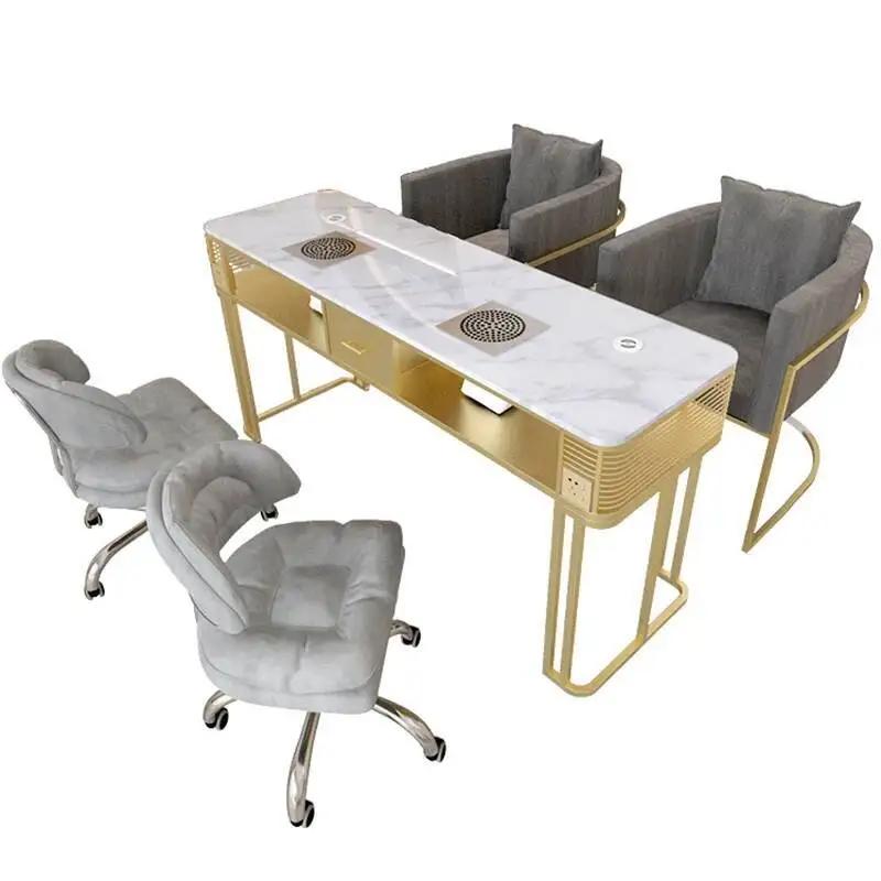 

For Beauty Modern Tables Nail Wrought Iron Commercial Furniture Manicure Table Household Multifunction Light Luxury Nail Station