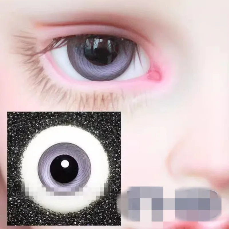 Bjd Doll Eyes Purple Layered Grain Glass Eyeball  1/4 SD. 16mm  Free Box Doll Accessories GA23