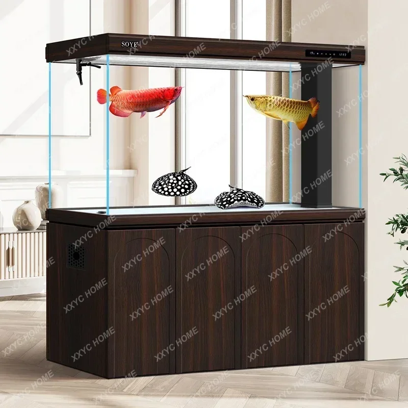 JYAFG26Super White Large Partition Floor Bottom Filter Smart Screen Ecological Household Aquarium