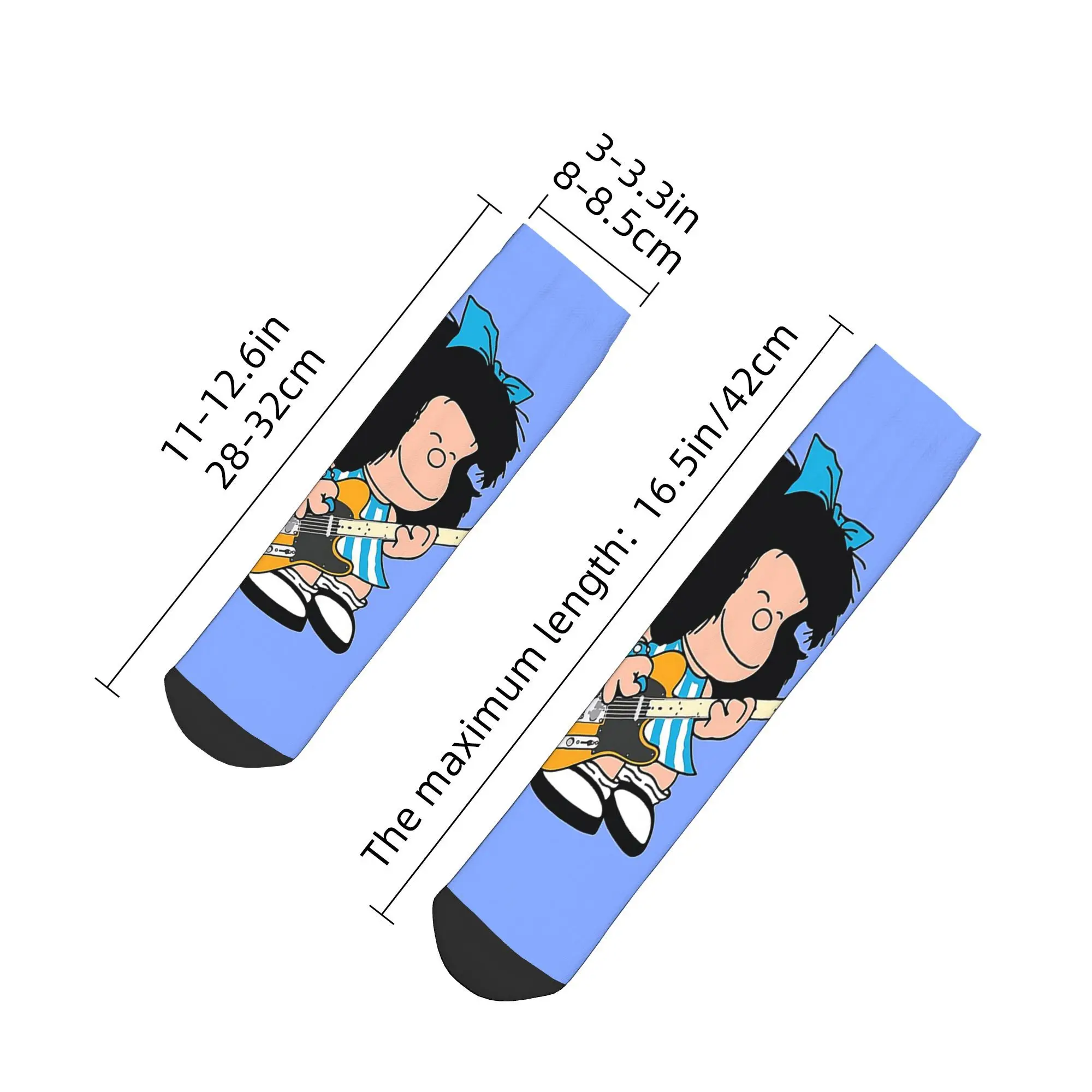 Todas as estações mafalda anime xadrez meias harajuku meias de tripulação de alta qualidade meias engraçadas para presentes das mulheres dos homens