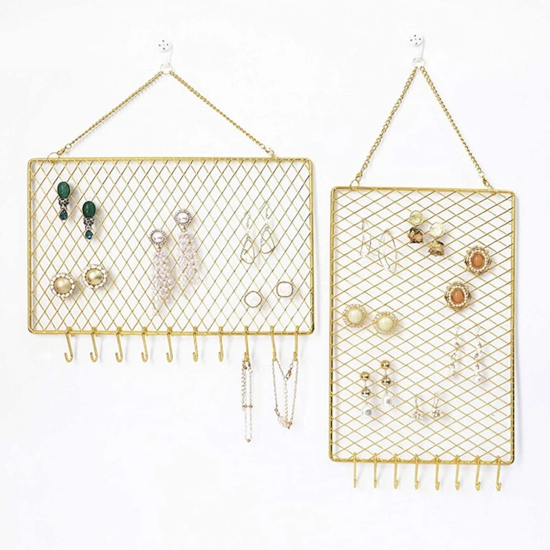 Rectangle Earring Holder Wall Hanging Exquisite Jewelry Display Stand 40GB