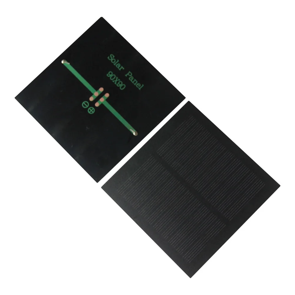 1.1W 5V Monocrystalline Solar Panel, 90x90mm Compact Photovoltaic Cell For Toy Lights, Small Appliances And Garden Systems
