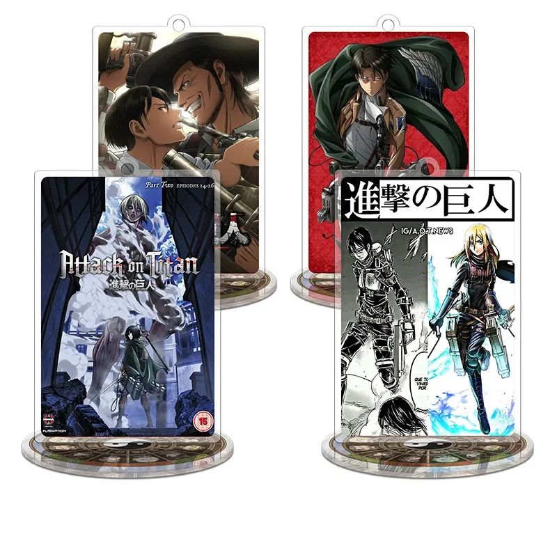 Attack on Titan Jiyuu No Tsubasa Mikasa Ackerman Eren Jager Model Doll Acrylic Stand Keychain Shingeki no Kyojin Figure Toy