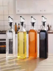 Leakproof Glass Oil Dispenser Bottle for Olive Oil Vinegar And Sauces - Kitchen Tool