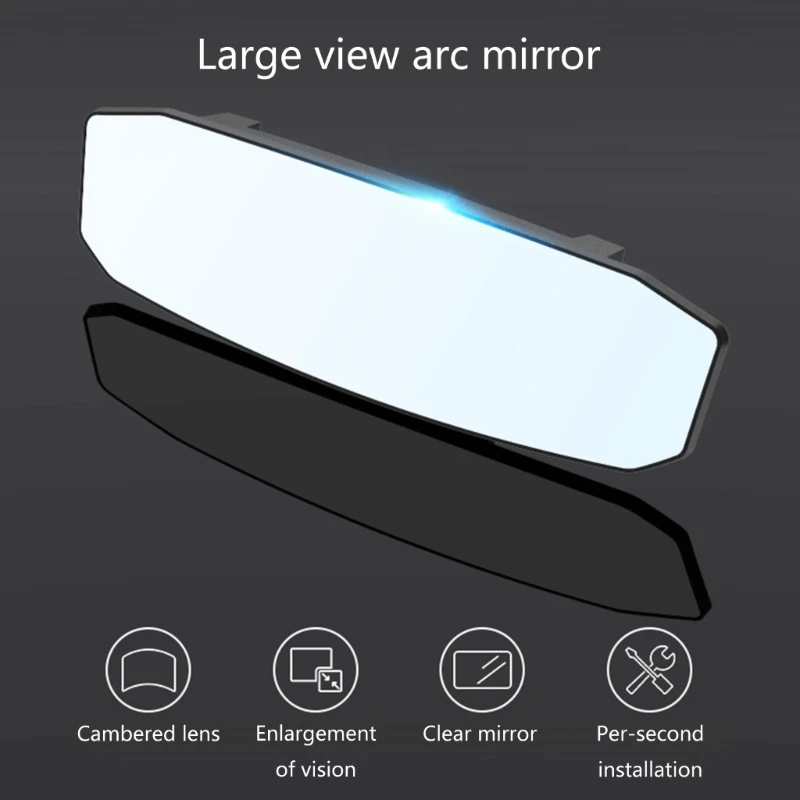 Wide View Car Interior Rear View Mirror, Baby Observation Curved Borderless Glass for Enhancing Safety, Child Monitoring