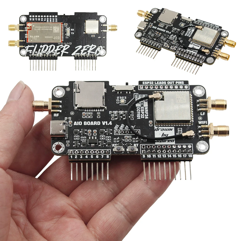 For Flipper Zero 3 In 1 Expansion Board NRF24 + ESP32 WIFI Expansion Module 2.4G Gain CC1101 Module For NRF Sniffer Mousejacker