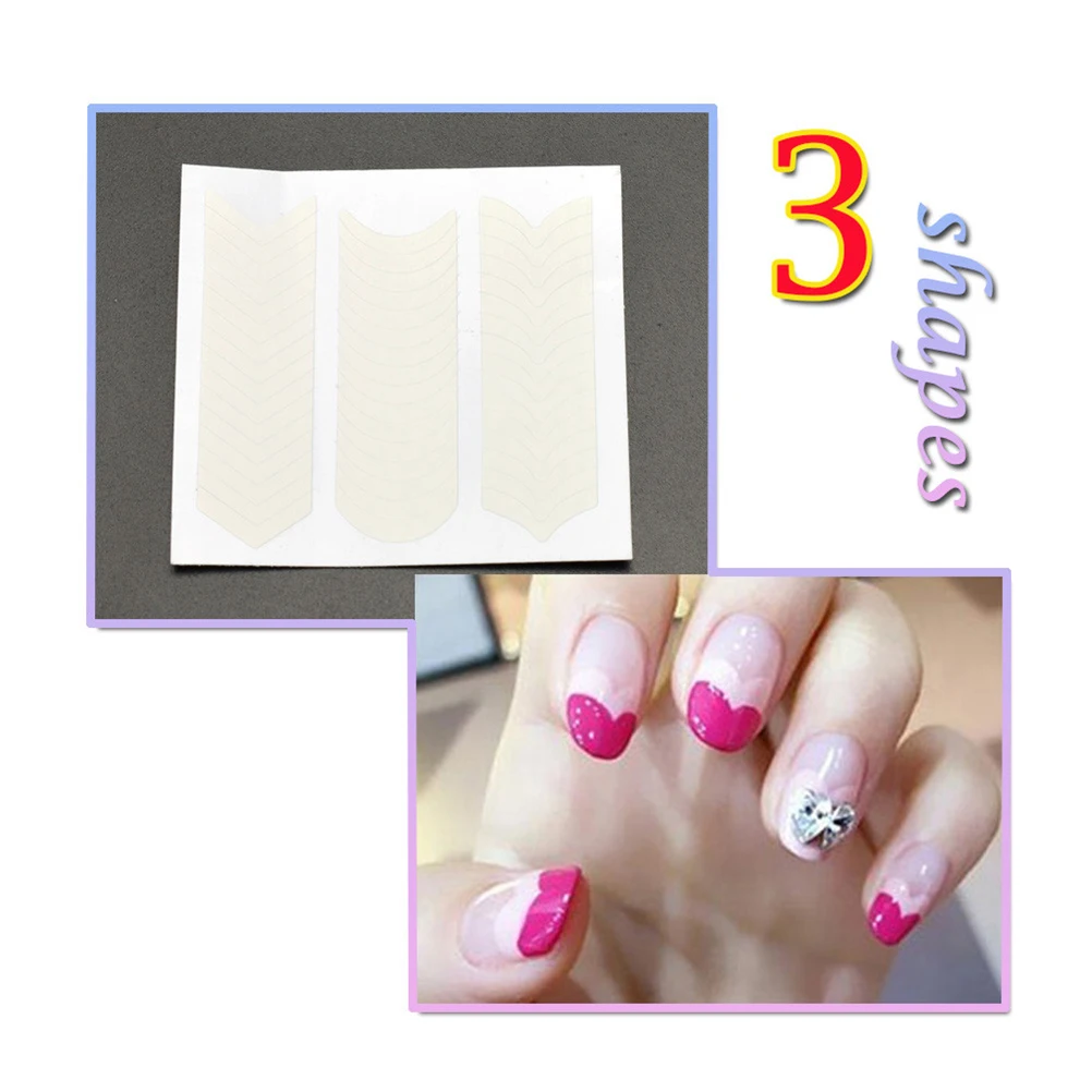 

10 Sheets French Nail Stickers Self-Adhesive Nail Art DIY Tools for Manicure Uv Gel Acrylic Nails Line Decals Manicure Sticker