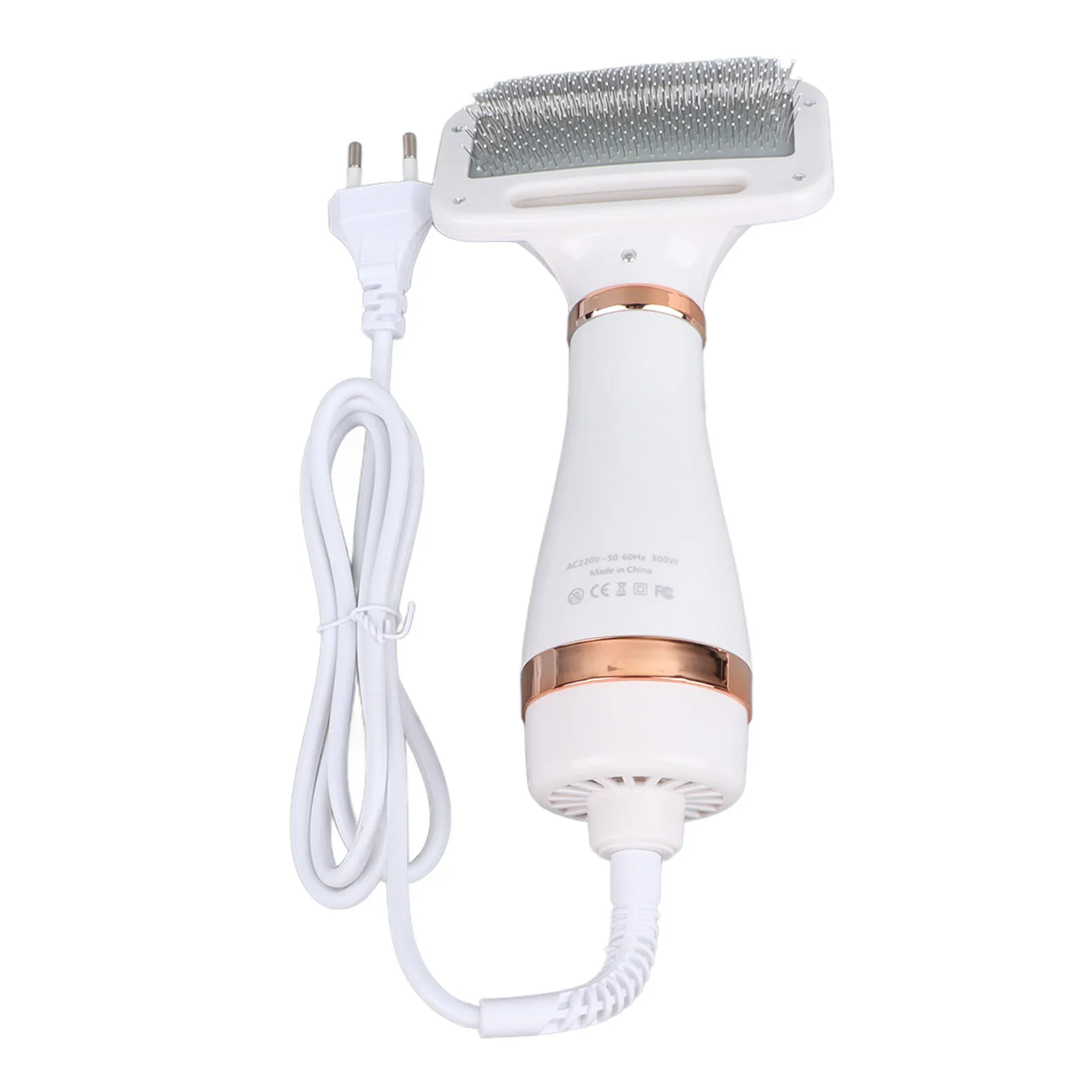 EU Plug 220V Pet Grooming Dryer Portable Pet Grooming Dryer 2 in 1 Handheld Dog Slicker Brush and Dog Hair Dryer for Dogs Cats