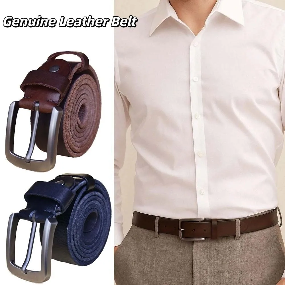 調節可能な合金メンズワイドベルトレトロスクエアバックル本革ベルトテクスチャブラックジーンズウエストバンドパーティー