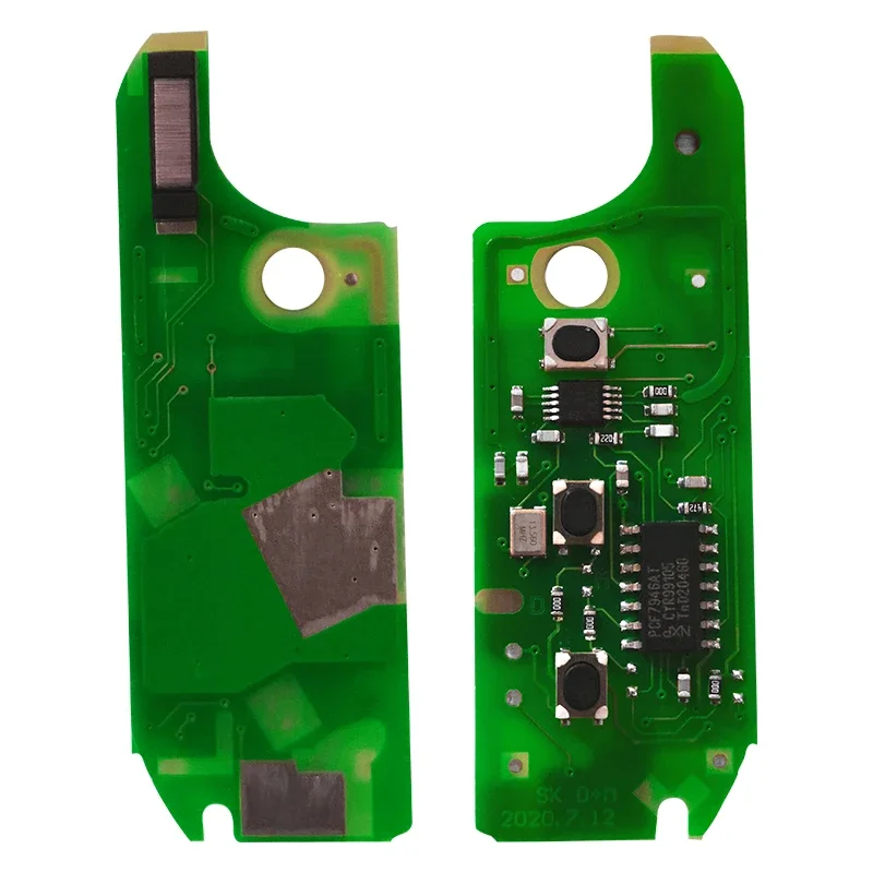 XNRKEY Remote Car Key PCB Board with PCF7946 Chip 315/433Mhz Fiat for Dehilp/Marelli BSI System Replace 3 Button Key PCB