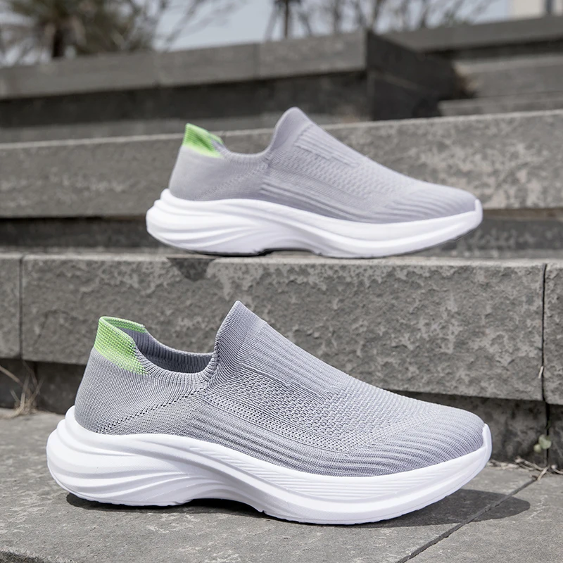 حذاء رجالي أحذية رياضية تنفس شبكة الانزلاق على احذية الجري في الهواء الطلق عدم الانزلاق زوجين الركض التدريب المشي لمسافات طويلة أحذية رياضية