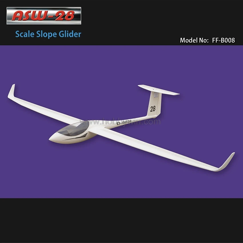 FlyFly ASW-28 Slope Glider 2530mm ARF without eletronic parts RC Fiberglass Sailplane Model Airplane