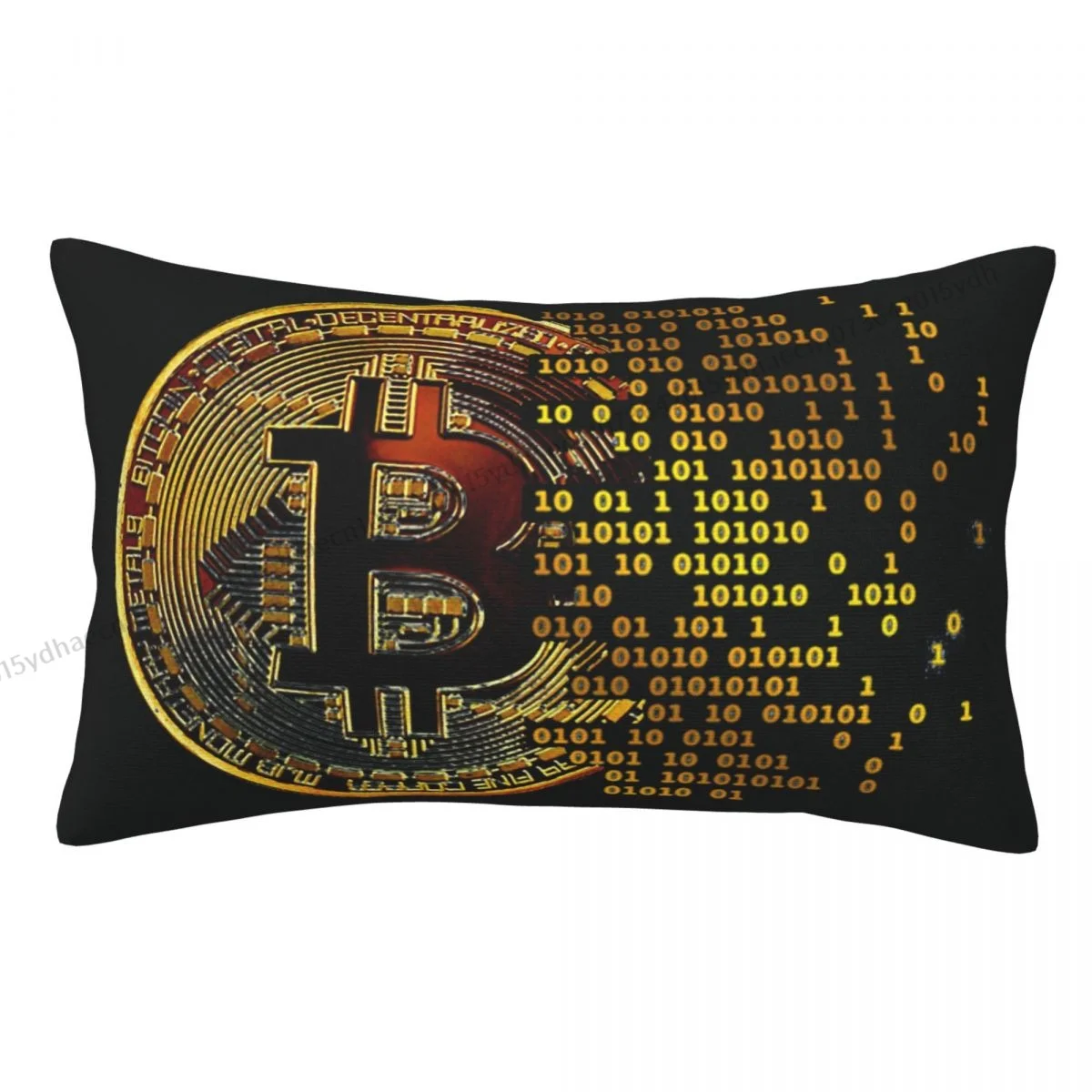 I Love Bitcoin Art Hug Pillowcase Cryptocurrency Art Backpack Cojines Garden Printed Car Pillow Covers Decorative