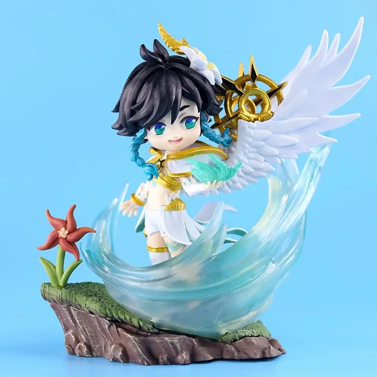 18cm Genshin Impact Figurines Venti Kawaii Anime Figurine God Of The Wind Figure Cute PVC Collectible Statue Model Decora Toys