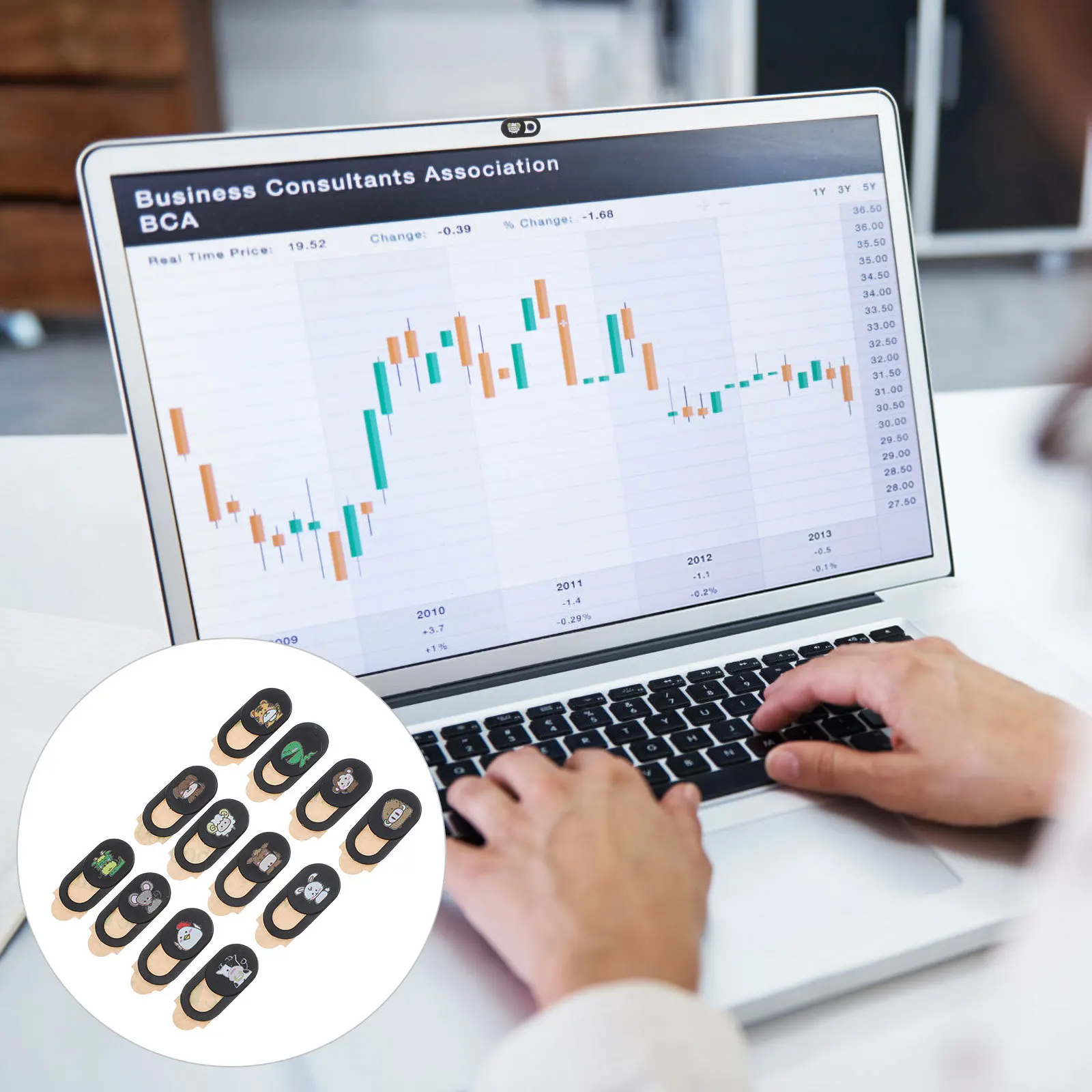 12 قطعة غطاء الخصوصية تصميم زودياك الصيني لأجهزة الكمبيوتر المحمول اللوحي كاميرا الويب المنزلق للمراقبة بالفيديو #3