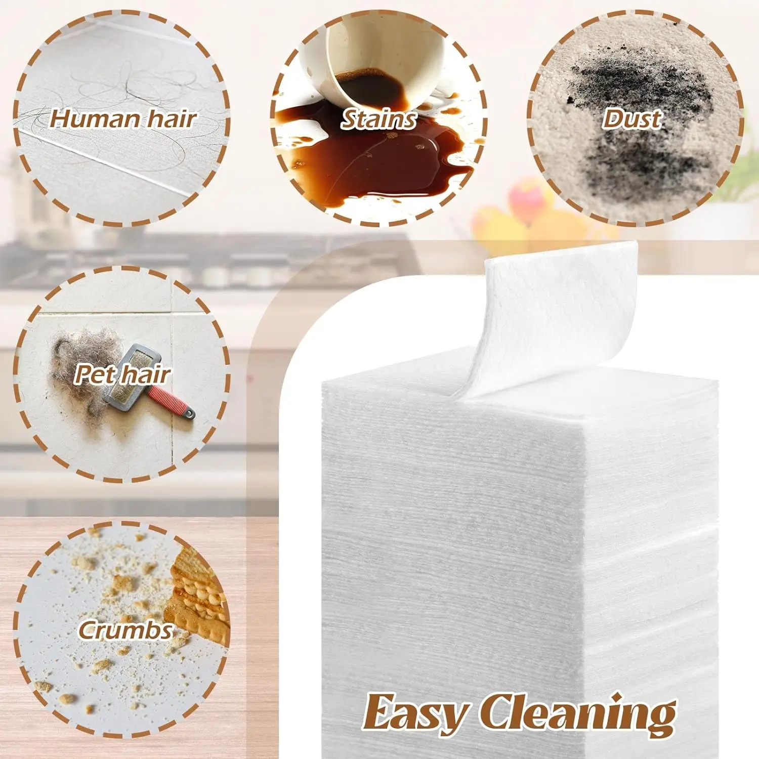 

150 Count Dry Sweeping Cloths Dry Mop Refills Sweeper Dusting Cloth Disposable Duster Refills Mop Pad Floor Electrostatic Cloth