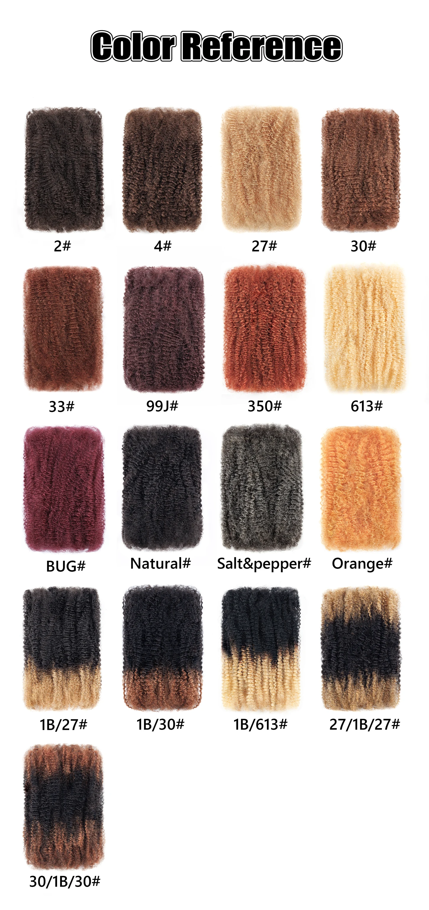 โรงงานแอนนา # ผมสีบลอนด์ 613 น้ำหนัก 50 กรัม ผมแท้ 100% แบบยืดก่อน 4C ผมหยิกฟูแบบแอฟโฟร สำหรับต่อผม สำหรับร้านทำผม/ช่างทำผม