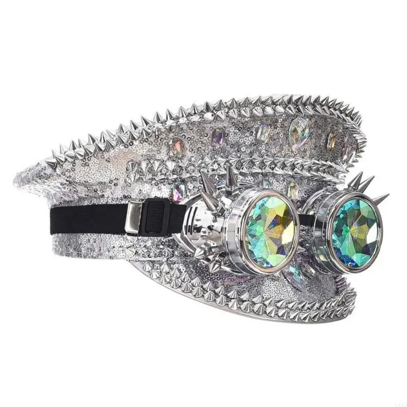 LXAD bezaaid hoed voor volwassenen Glinsterende Kapitein Vrijgezellenfeest Hoed