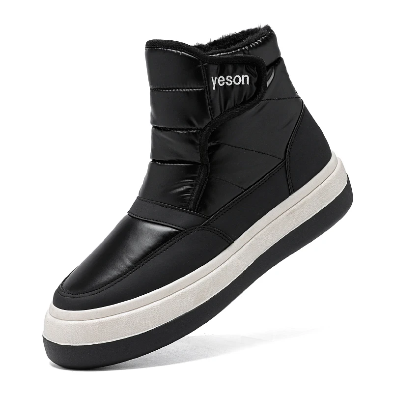 

New Arrival Winter Men's Snow Boots Cotton Warm Anti-slip Outdoor Hard-wearing Ankle Platform Casual Mans Boot Trendy All-match