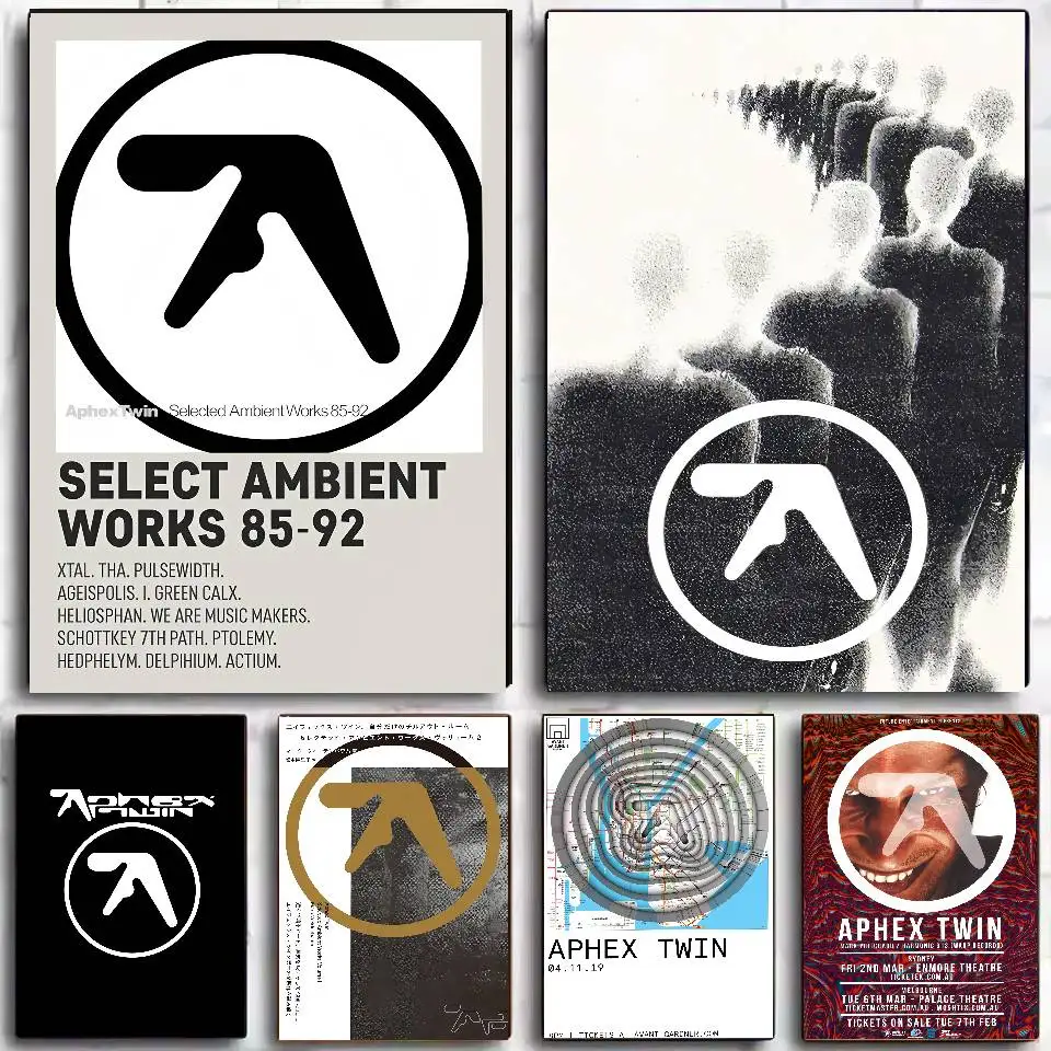 DJ A-Aphex Twin Poster  Self-adhesive Art Waterproof Paper Sticker Coffee House Bar Dorm Room Wall Decor