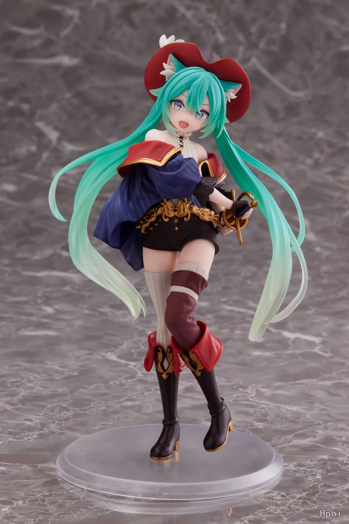 Anime Hatsune Miku Figure Fairy Tale Wonderland Hatsune Miku Puss in Boots Kawaii Action Figures Adult Collection Model Toy Gift