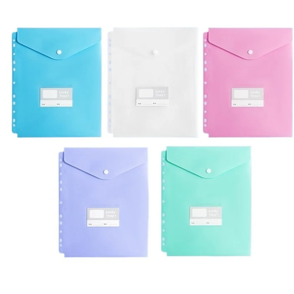 

New PP A4 File Folder Large Capacity 3 Hole Data Folder Waterproof Dustproof Document Display Book Document Storage