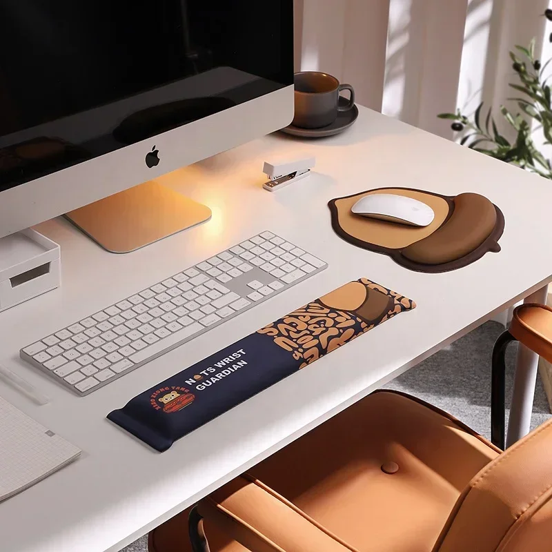 Hete Siliconen Muismat Cartoon Creatieve Melkzijde Siliconen Gewatteerde Muismat Plus Pols Handsteun Bureau Toetsenbord Mat