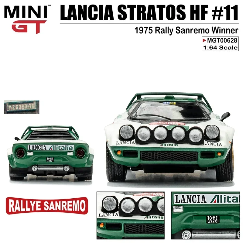 MINIGT Scale 1/64 LANCIA STRATOS HF#11 Alloy Toy Diecast Metal Model Gifts