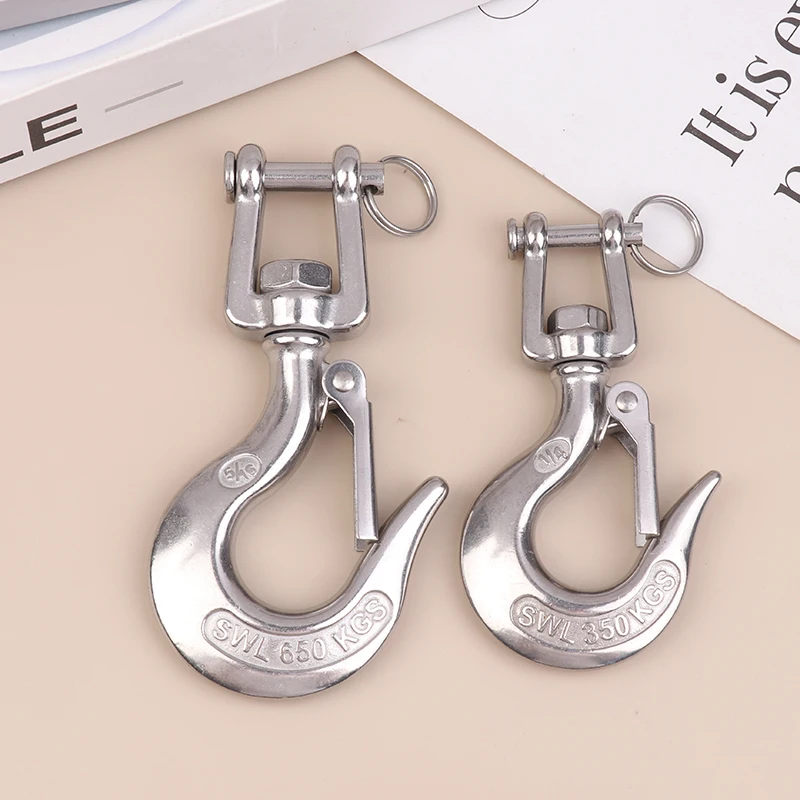 304 الفولاذ المقاوم للصدأ الزناد Clevis قطب العين رفع المفاجئة لهجة هوك سلك حبل رفع هوك مع قدرة تحميل 150/350/650 كجم