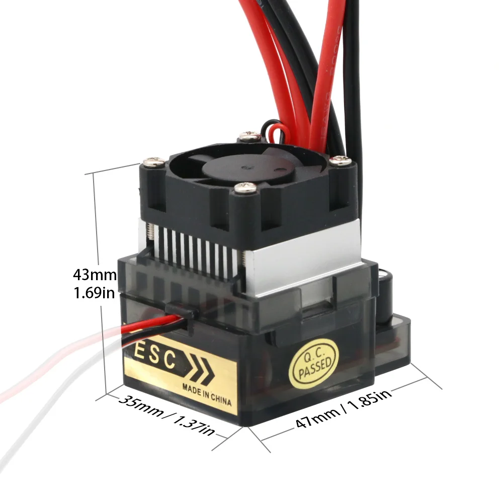 Contrôleur de Vitesse Brossé ESC Haute Tension, 7.2V-16V 320A, pour Voiture RC, Camion, Bateau Bumosquito