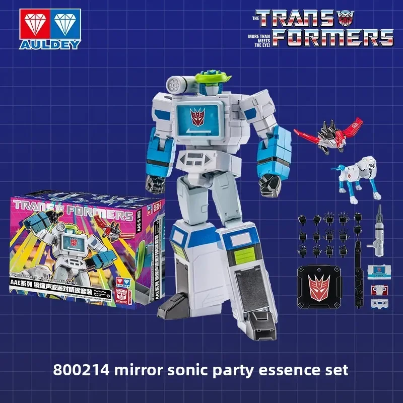 ของเล่นแท้จาก AULDEY AAE ซีรีส์ทรานส์ฟอร์เมอร์ส - ออพติมัส ไพร์ม, สตาร์สครีม มิเรอร์ ซาวด์เวฟ พร้อมเคลือบเงาอย่างดีและข้อต่อที่สามารถเคลื่อนไหวได้