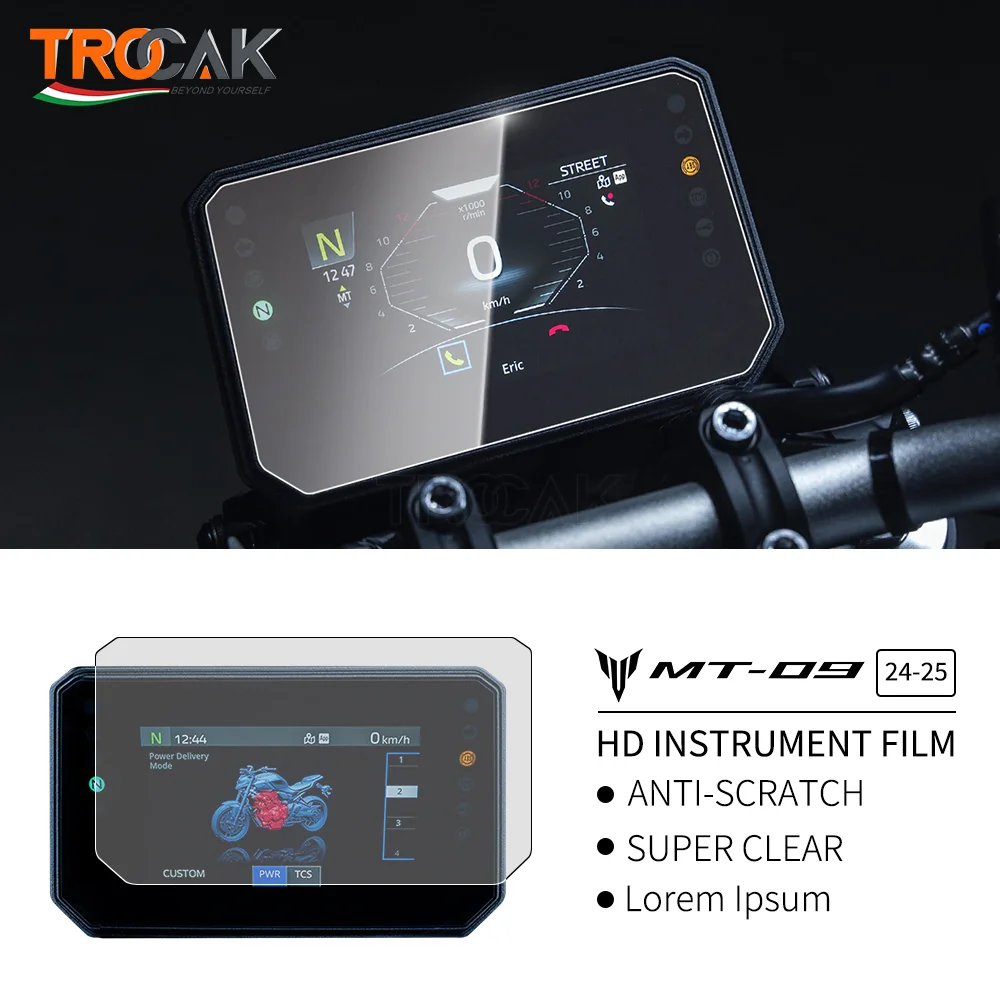 Für Yamaha MT-09 2024 2025 MT-07 2025 YZF R9 XSR900 GP Motorrad Bildschirm Aufkleber Instrument Film Bildschirm Dashboard Schutz