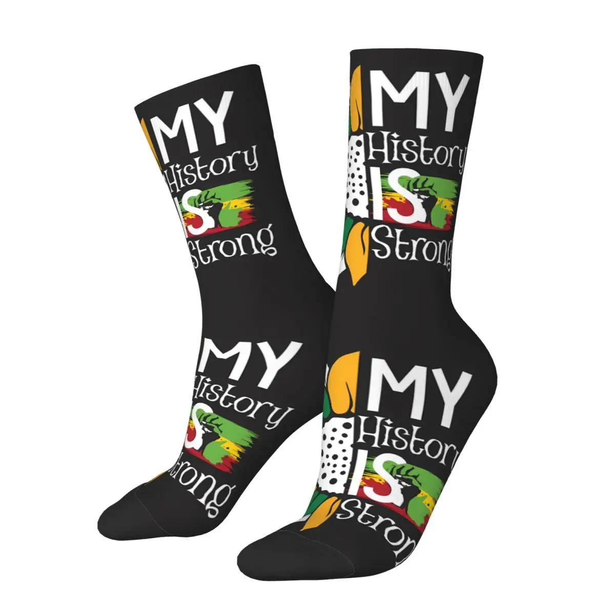 

Happy Men's Socks Juneteenth 1865 Sunflower Retro Street Style Crew Sock Gift Pattern Printed