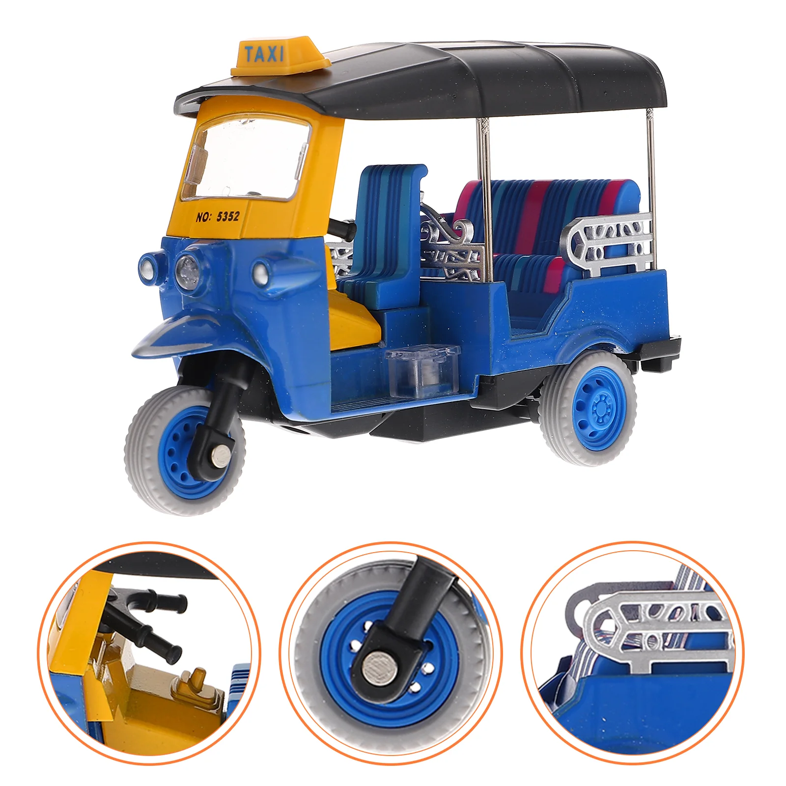Tricycle Toy Pull-back Model Toddler Children Cars Toys Alloy Simulation Thailand