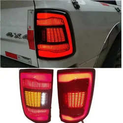 Auto Accessories Fit For Dodge Ram 1500 2010 2009-2018 Led Rear Tail Lights & Yellow Turn Signal Lights Rear Working Lights