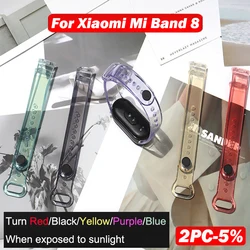 Pulseira De Silicone Transparente para Xiaomi Mi Band 8, Correias De Substituição, Mudança De Cor, Pulseira Para Xiaomi MiBand 8