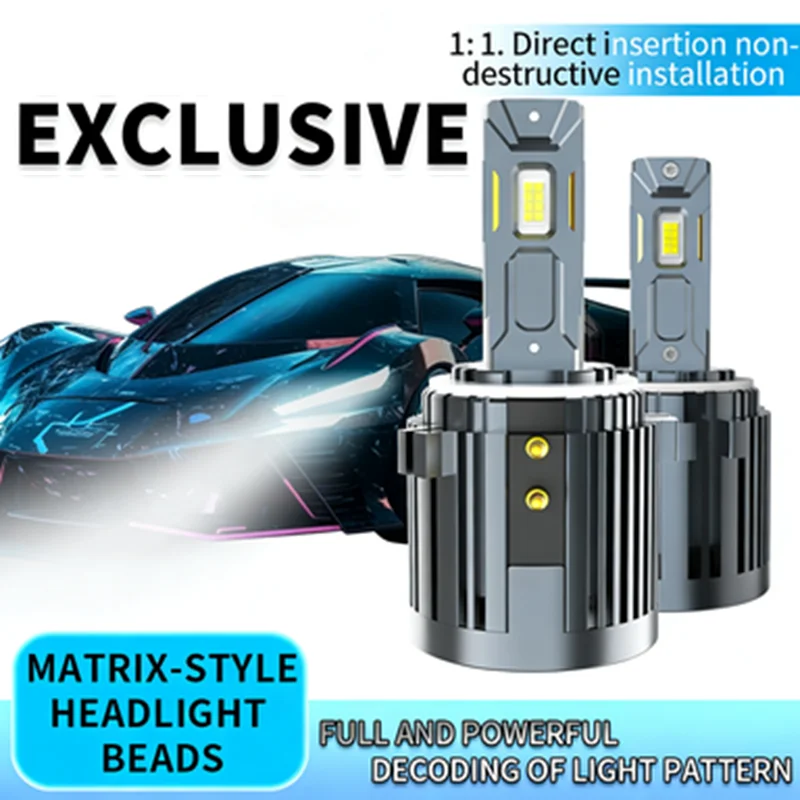 2Pcs Canbus Error Free Led H7 Headlights Low Beam CSP Chips for VW Golf 6 Golf 7 Passat Touran Tiguan T- ROC 95W 15800LM 6000K