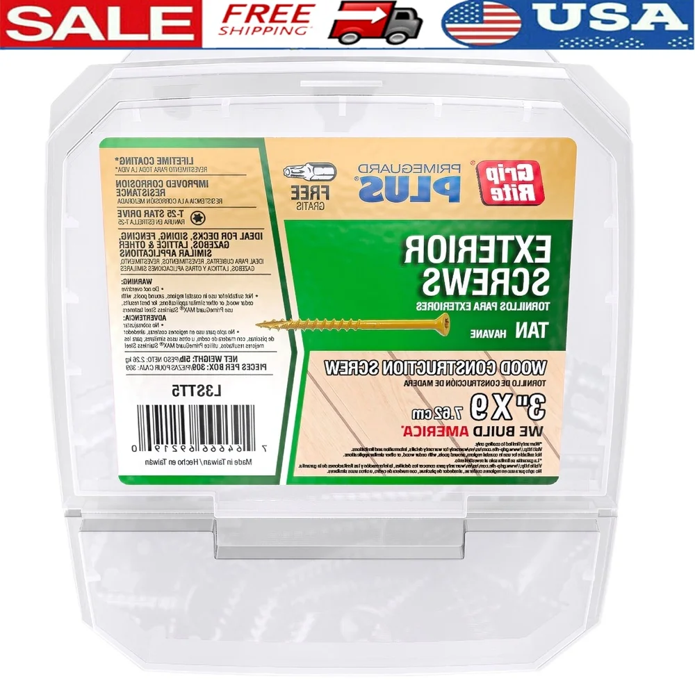 

Wood to Wood Deck Screws Type 17 Point Exterior Fasteners Six-Sided Star Drive Easy to Use 5lb Package 309 Count