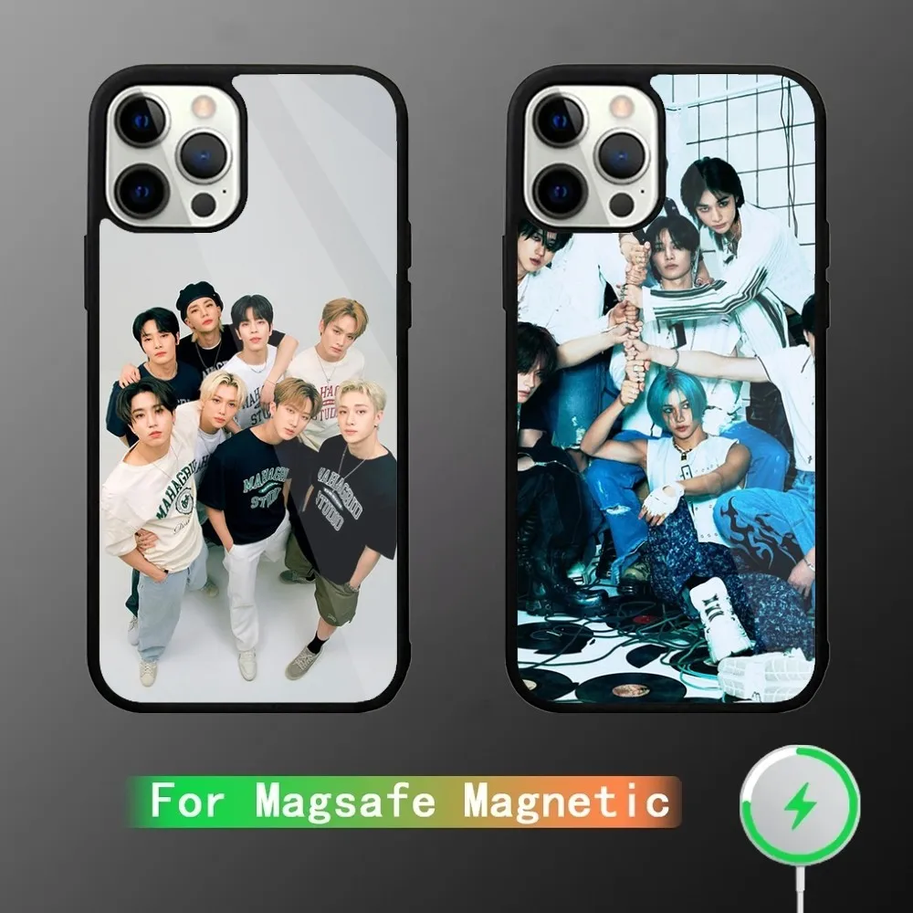 Kpop S-Stray K-Kids Phone Case For iPhone 15,14,13,12,11,Plus,Pro,Max Mini Magsafe Magnetic Wireless Charging