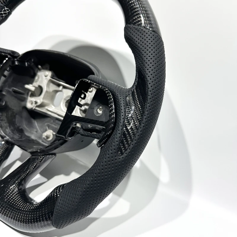 Flat-top flat-bottom aggressive carbon fiber steering wheel suitable for D0dge Challenger Charger Durango Chrysler Hellcat