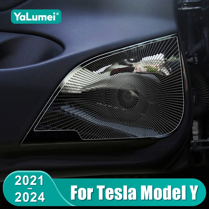 

Для Tesla Model Y 2021-2024: накладки на динамики дверей из нержавеющей стали, аксессуары